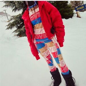 FP Movement Dawn To Dusk Printed Base Layer Leggings Size XL High Rise